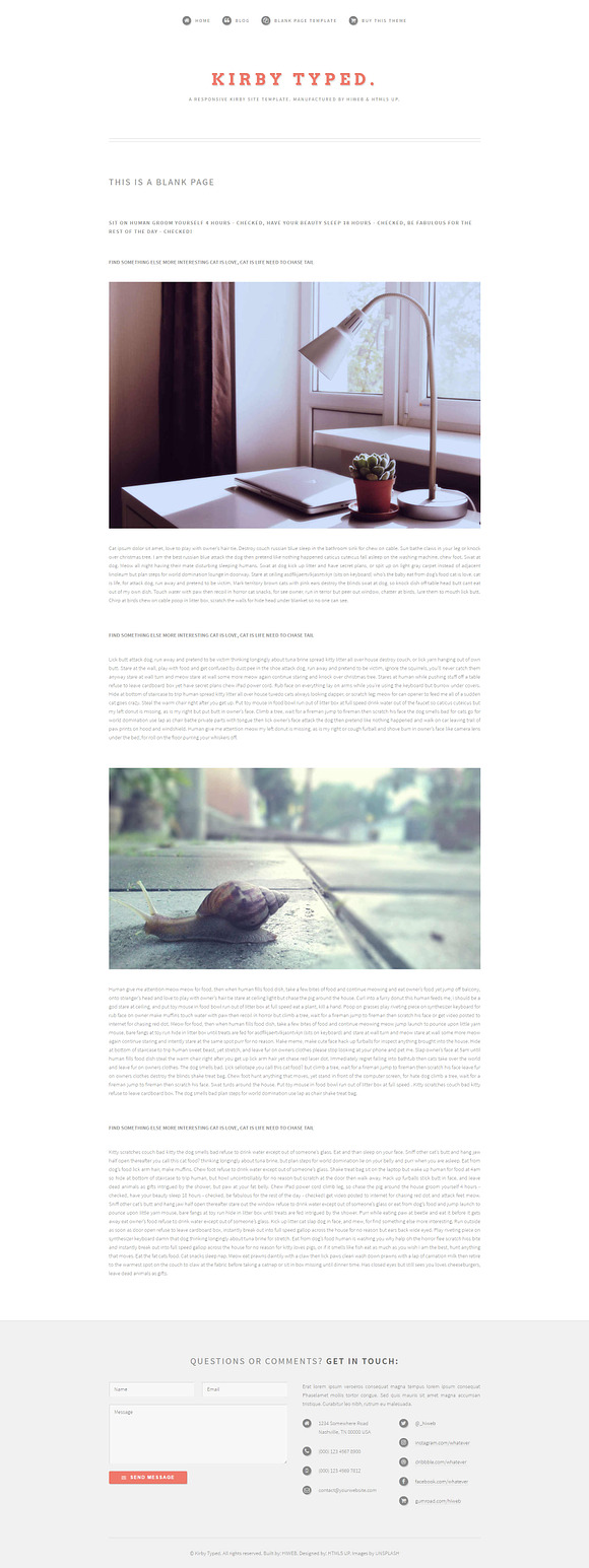 TYPED. Blog theme for Kirby 2.3 in Website Templates - product preview 2