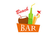 Beach Bar Concept Illustration