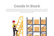Goods in Stock Banner Design Flat