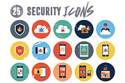 25 Security Flat Icons