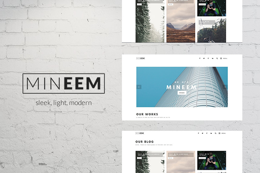 Mineem - Minimal Portfolio/Blog in WordPress Portfolio Themes - product preview 8