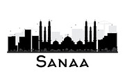 Sanaa City Skyline Silhouette