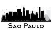 Sao Paulo City Skyline Silhouette