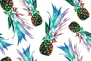 Tropical pattern with pineapples