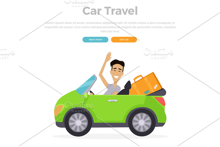 Vacation Car Travelling in Illustrations - product preview 8