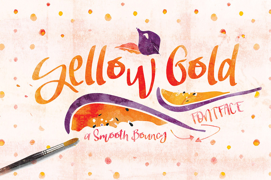 Yellow Gold Font Typeface
