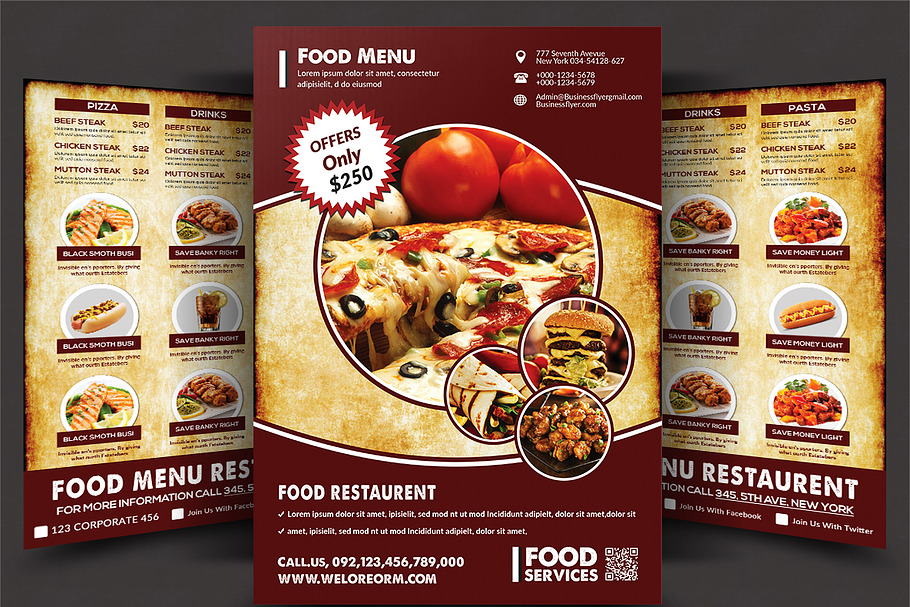Food Menu in Flyer Templates - product preview 8