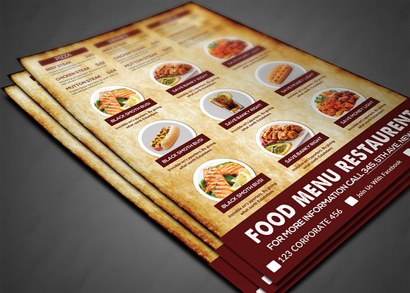 Food Menu in Flyer Templates - product preview 2