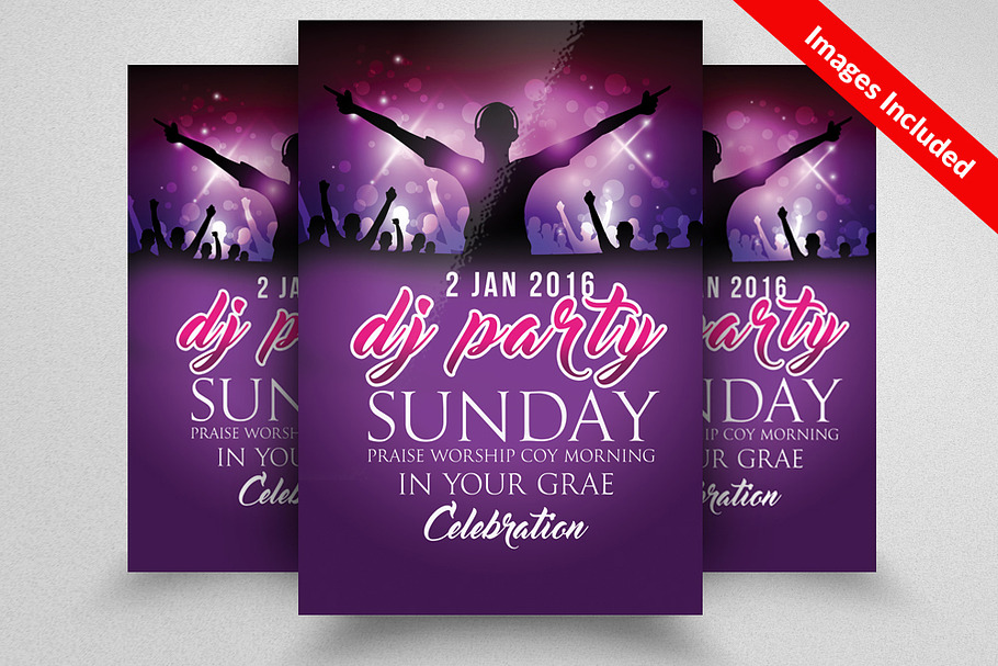Dj Party Flyer Templates in Flyer Templates - product preview 8
