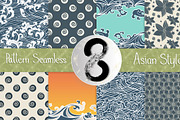 8 Pattern Seamless Asian style set