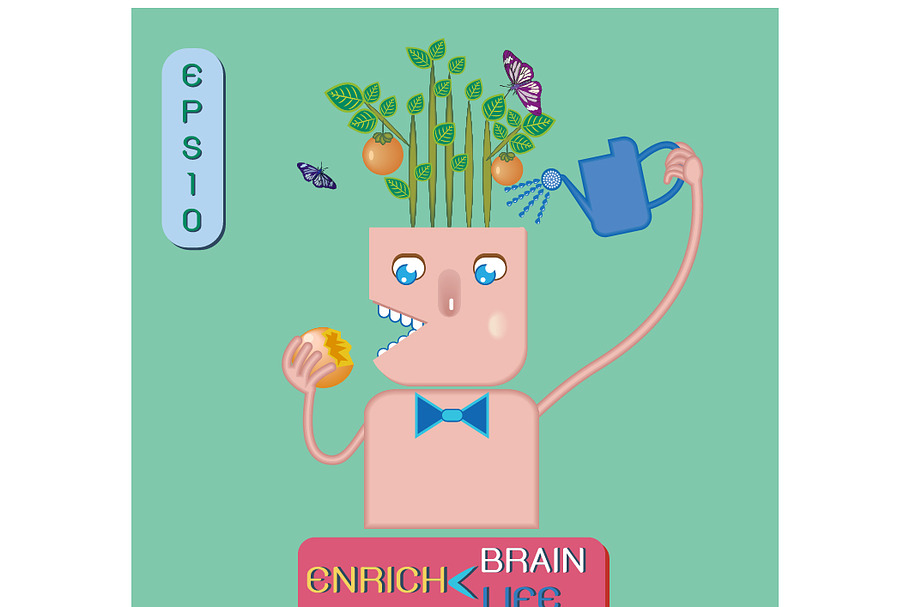 Enrich brain ,enrich life in Illustrations - product preview 8