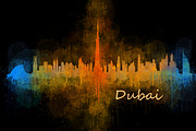 Dubai emirates, Cityscape Skyline v4