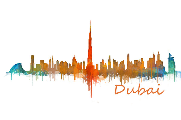 Dubai emirates, Cityscape Skyline v2