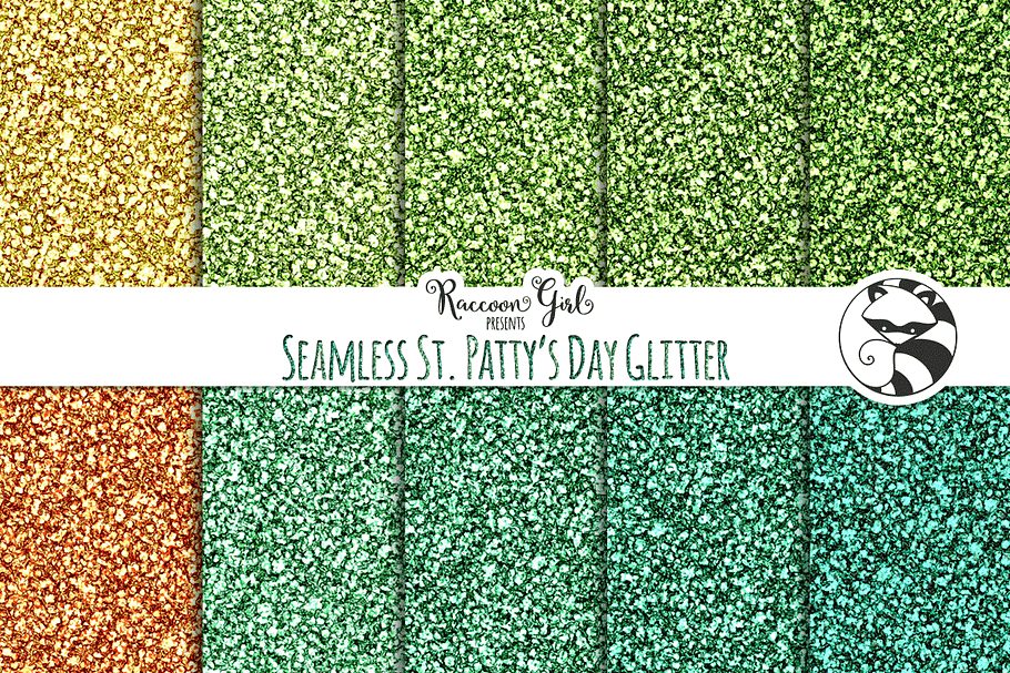 Seamless St Patty's Day Glitter in Textures - product preview 8