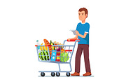 Man with shopping cart