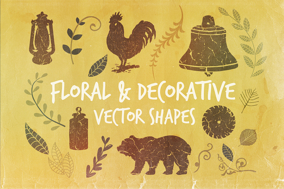 Floral & Decorative Vector Shapes in Illustrations - product preview 8