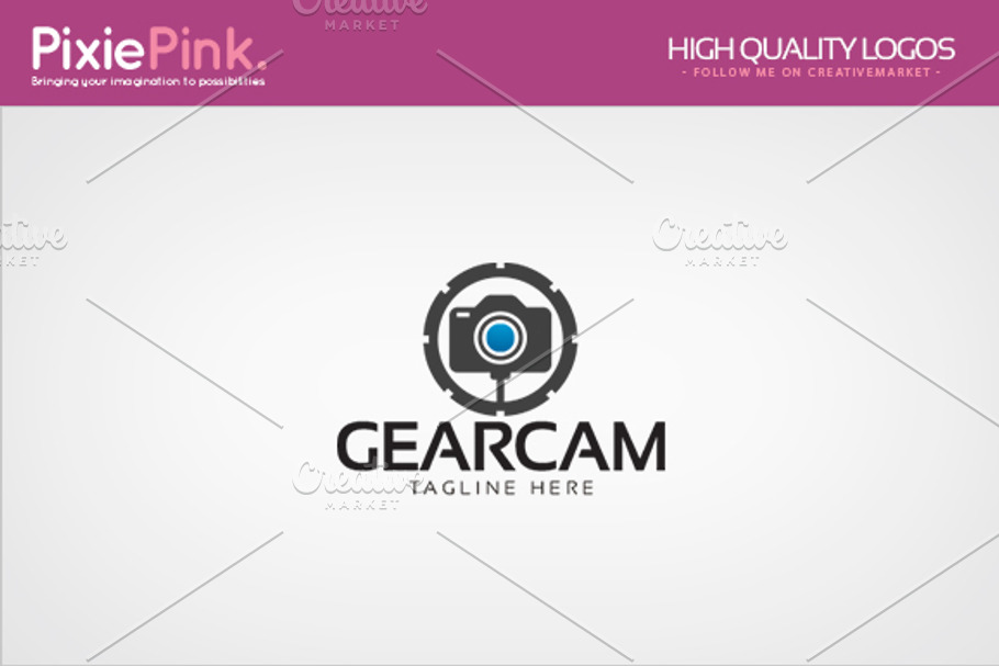 Gear Camera Logo Template in Logo Templates - product preview 8
