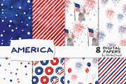 America - Watercolor Patterns