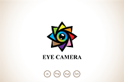 Eye Camera Flower Logo Template