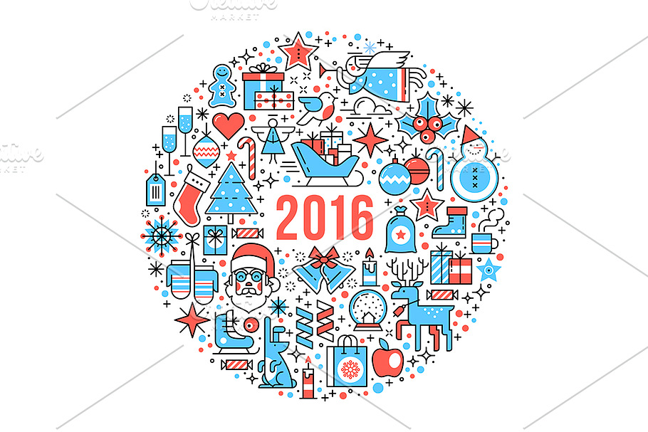 Happy 2016 New Year composition in Graphics - product preview 8
