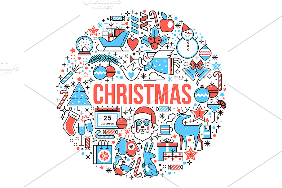 Merry Christmas composition in Graphics - product preview 8