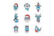 Hipster Christmas Characters