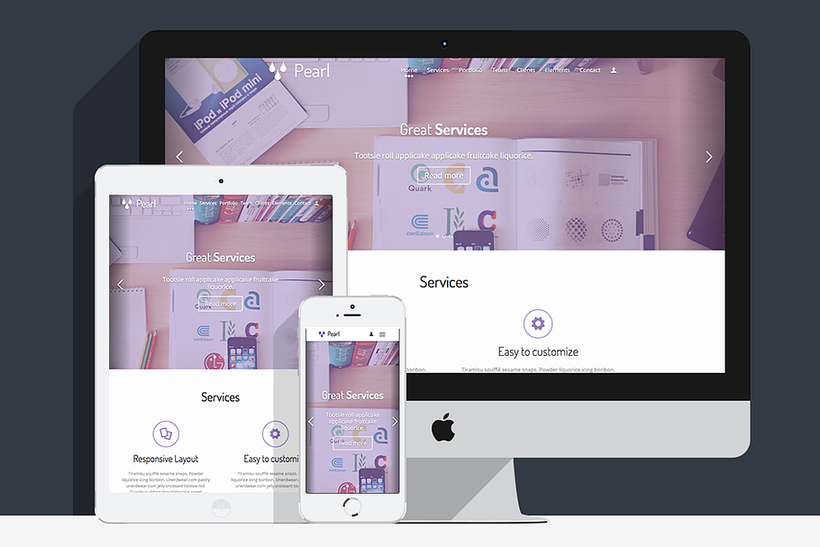 Pearl - Single Page Template in Bootstrap Themes - product preview 8