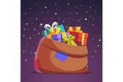 Santa Claus sack full of gifts