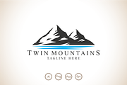 Twin Mountains Logo Template