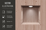 Wooden niche for presentation