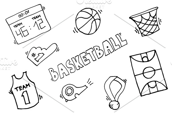 Basketball Vector Elements
