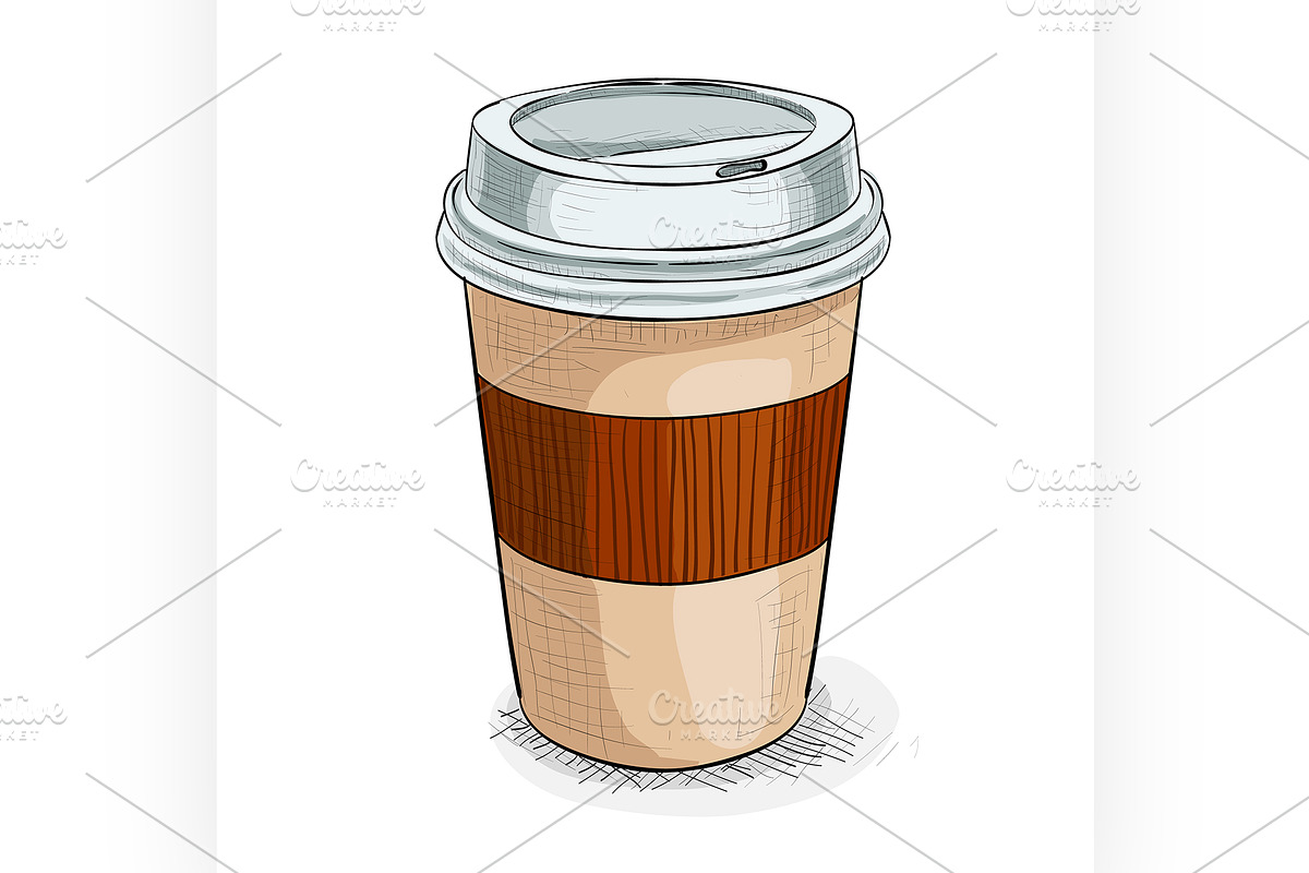 Coffe to go color picture in Illustrations - product preview 8