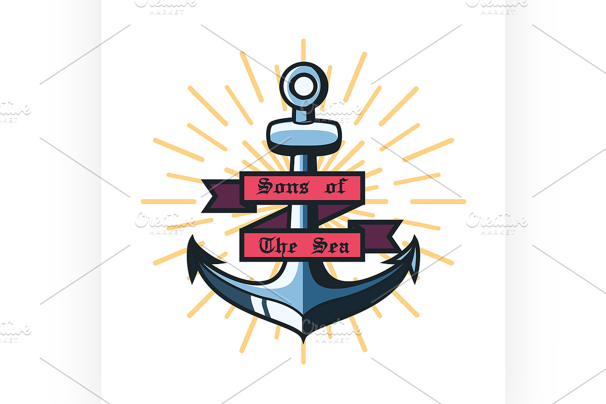 Color vintage pirate emblem in Illustrations - product preview 8