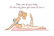 yoga illustration motivation
