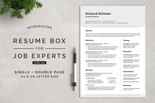 Resume Box for Job Experts Vol.1