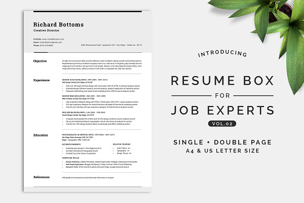 Resume Box for Job Experts Vol.2