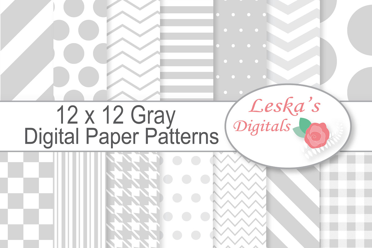 Digital Paper - Grey, Gray in Patterns - product preview 8