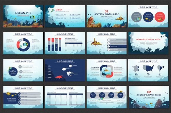 Ocean PPT in PowerPoint Templates - product preview 1