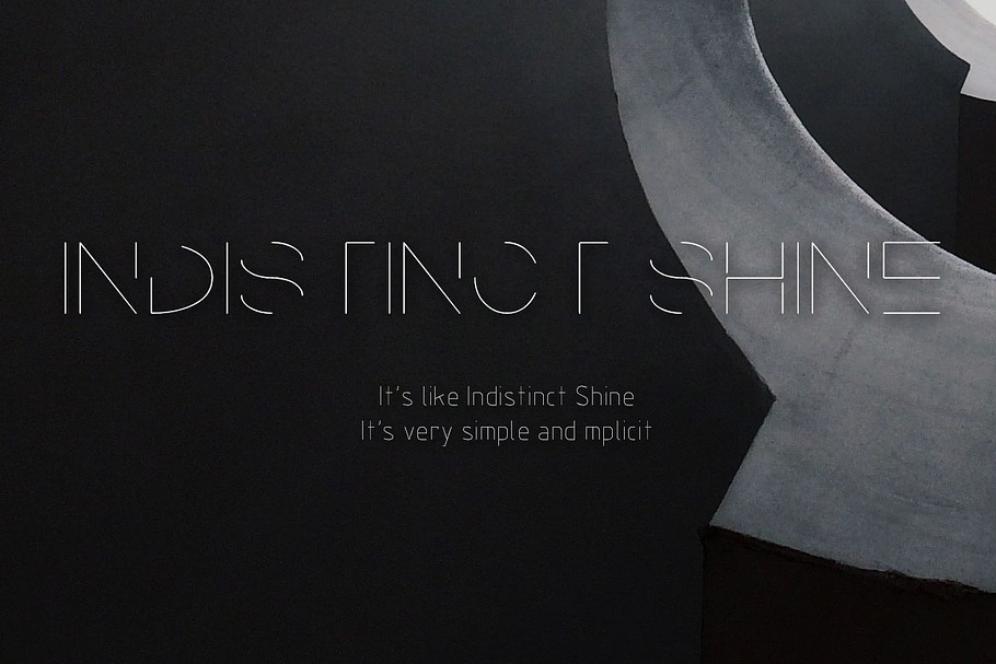 Indistinct Shine-Concise font