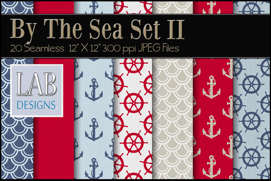 20 Nautical Fabric Textures Set 2