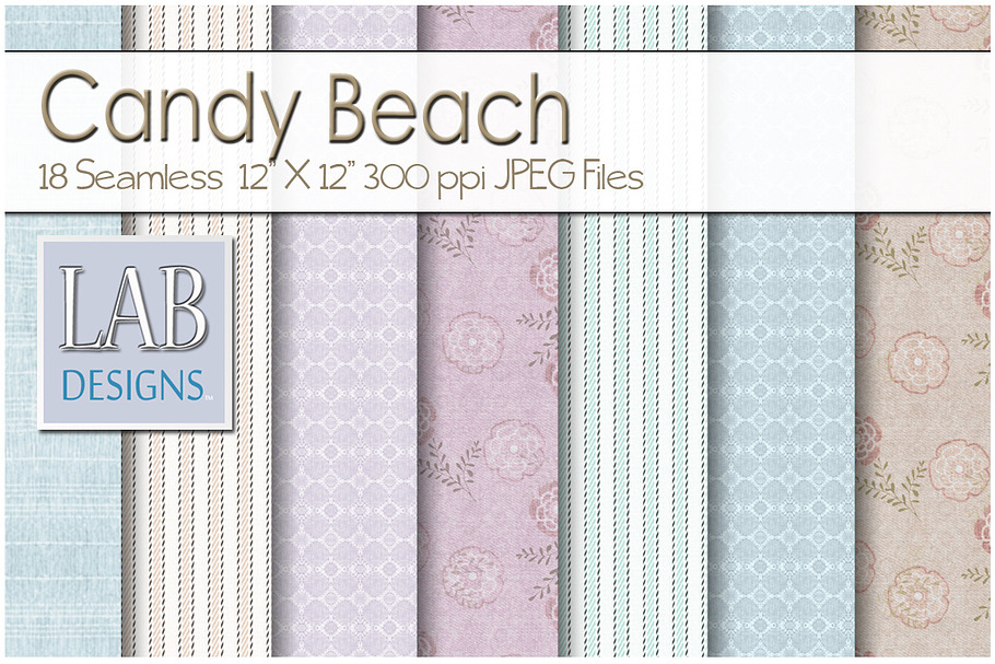 18 Shabby Chic Fabric Textures in Textures - product preview 8