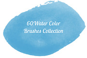 60 Water Color Brushes Collection