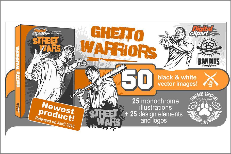 Ghetto Warriors Vector Clipart 