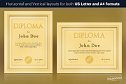 Gold Diploma Template