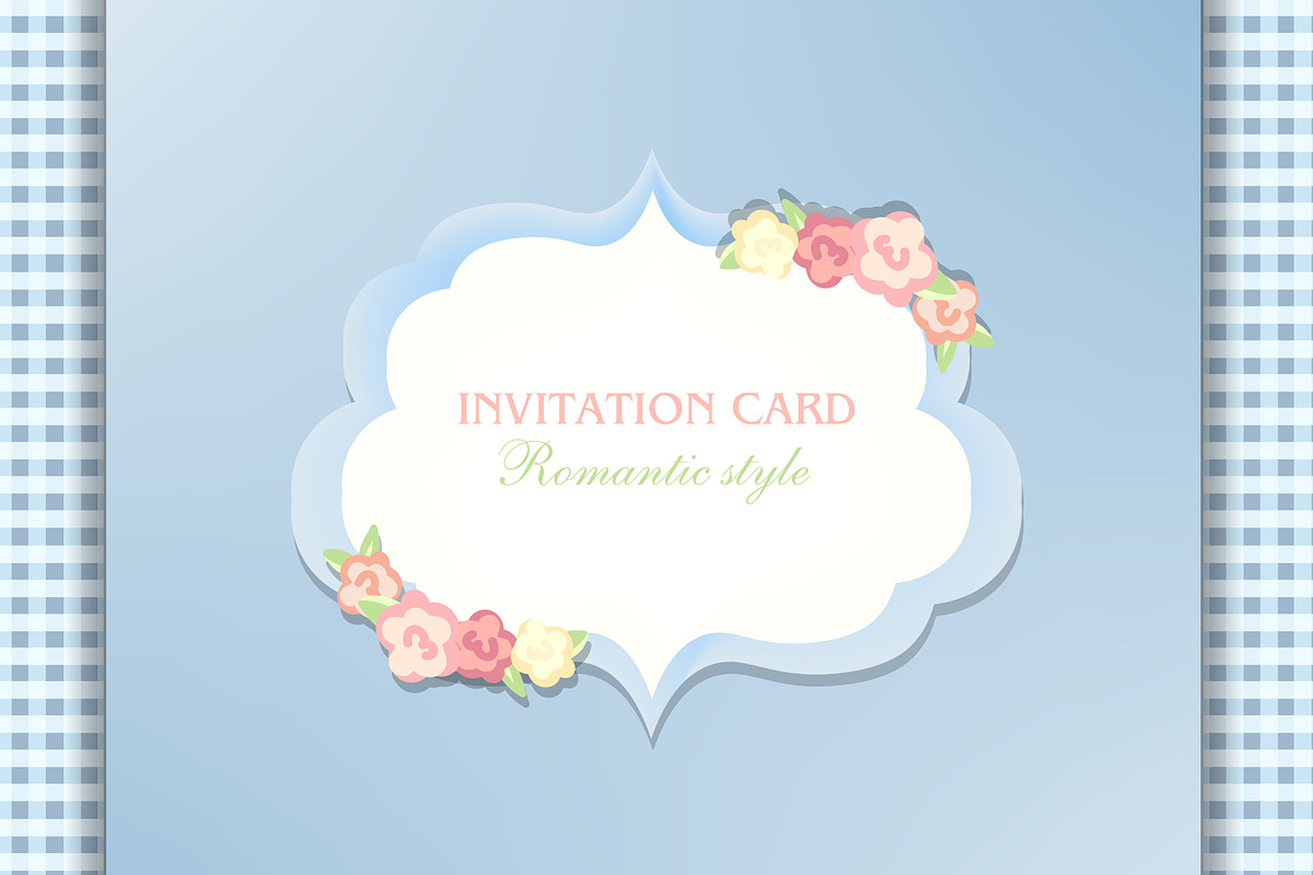 invitation card  shabby chic in Illustrations - product preview 8