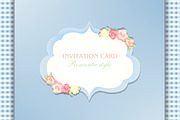 invitation card  shabby chic