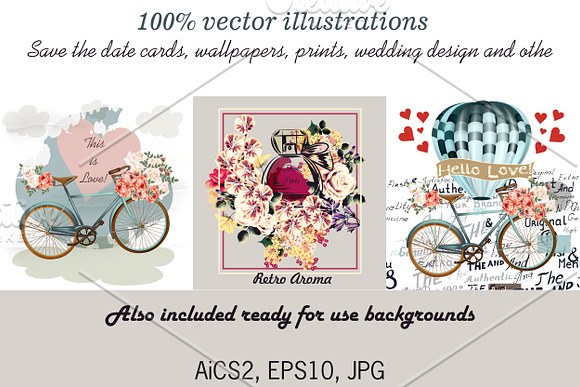 Summer and wedding vector bundle in Illustrations - product preview 5