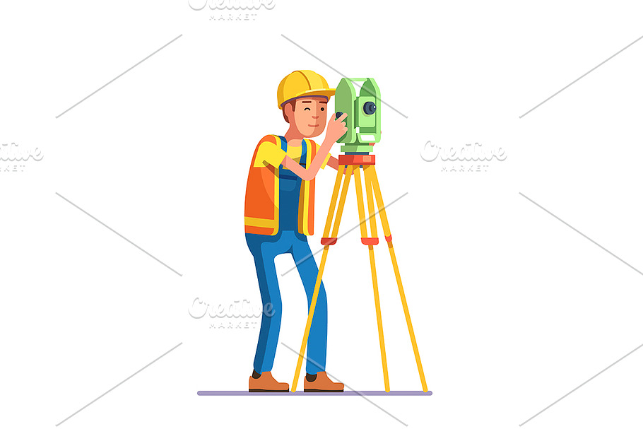 Land survey and civil engineer in Illustrations - product preview 8
