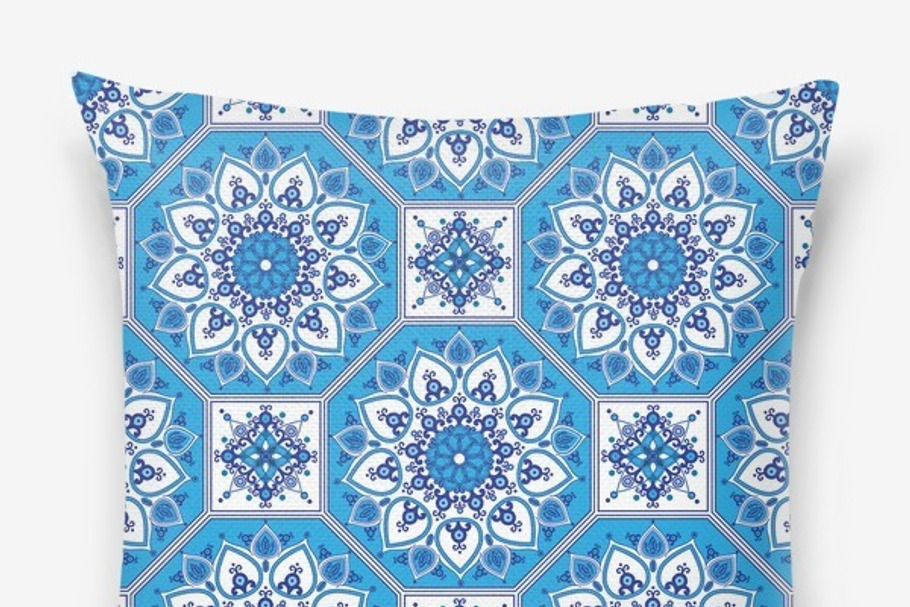 Seamless blue old oriental pattern in Patterns - product preview 8