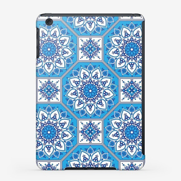 Seamless blue old oriental pattern in Patterns - product preview 1